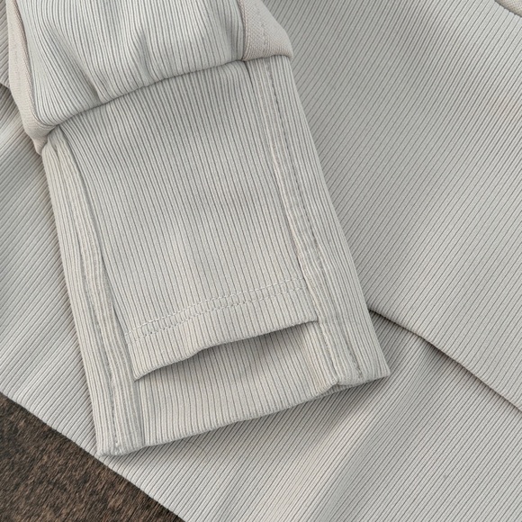 Athleta Light Beige Hoodie Sweatshirt - Picture 2 of 4